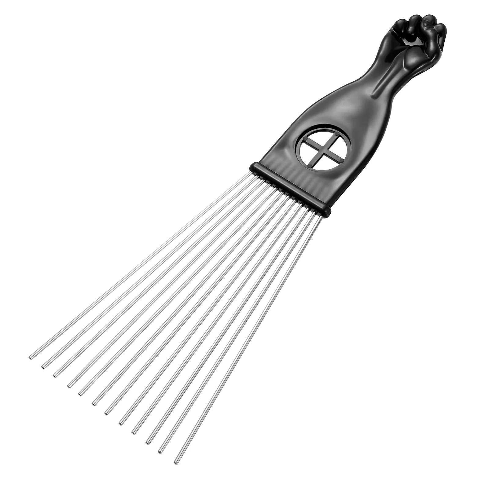 

Hair Comb Barber Combs Detangle Slick Pick Steel Needle Metal Lift Wide Man Styling Supplies