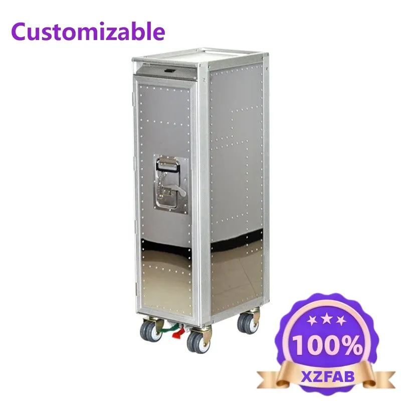 Factory Direct 2026 Aviation dining car drawer storage cabinet, aluminum alloy layered storage box, living room removable