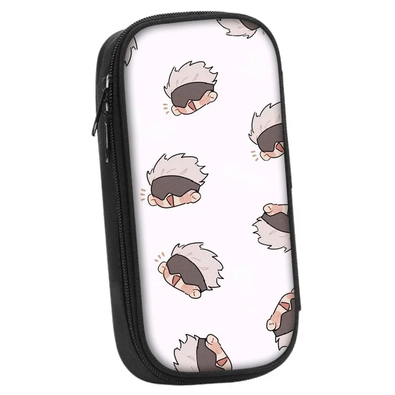 21cm X 10cm Gojo Satoru Popular Anime 2D Peripheral Q Version Cute Large Capacity Stationery Pencil Case Aesthetic Stationery