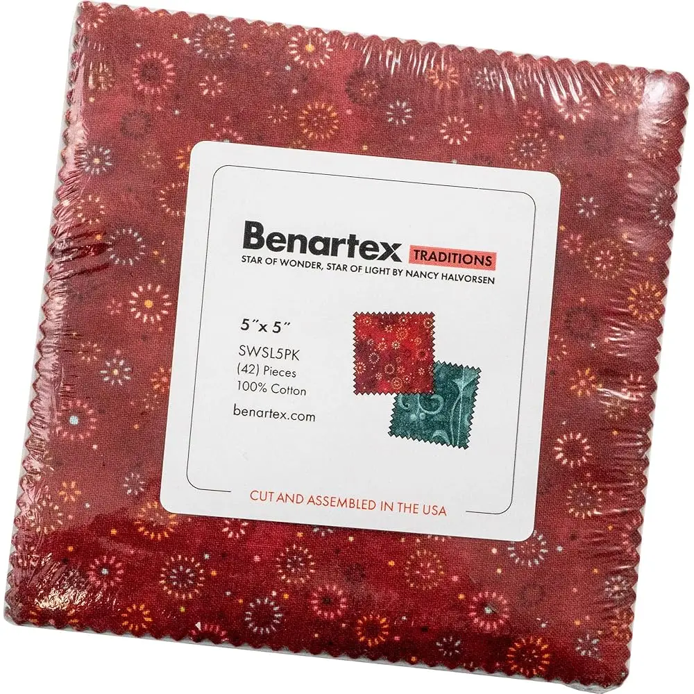 

Nancy Halvorsen Star of Wonder, Star of Light 5X5 Pack 42 5-inch Squares Charm Pack , Assorted, SWSL5PK