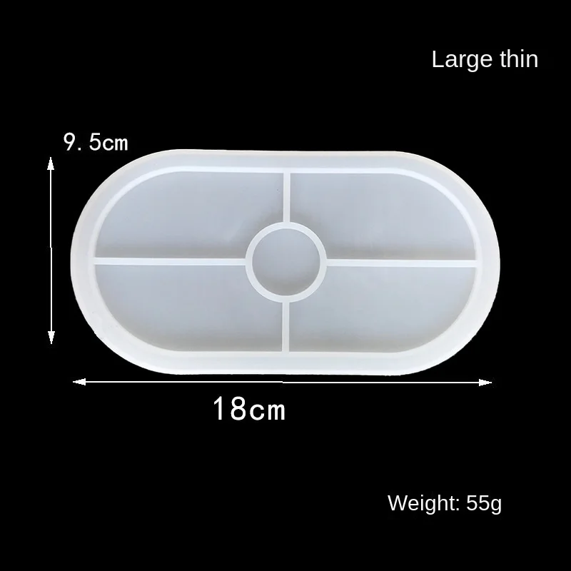 DIY Oval Tray Cement Silicone Molds Concrete Plaster Coaster Pottery Mould Home Decoration Handmade Crafts Ornement