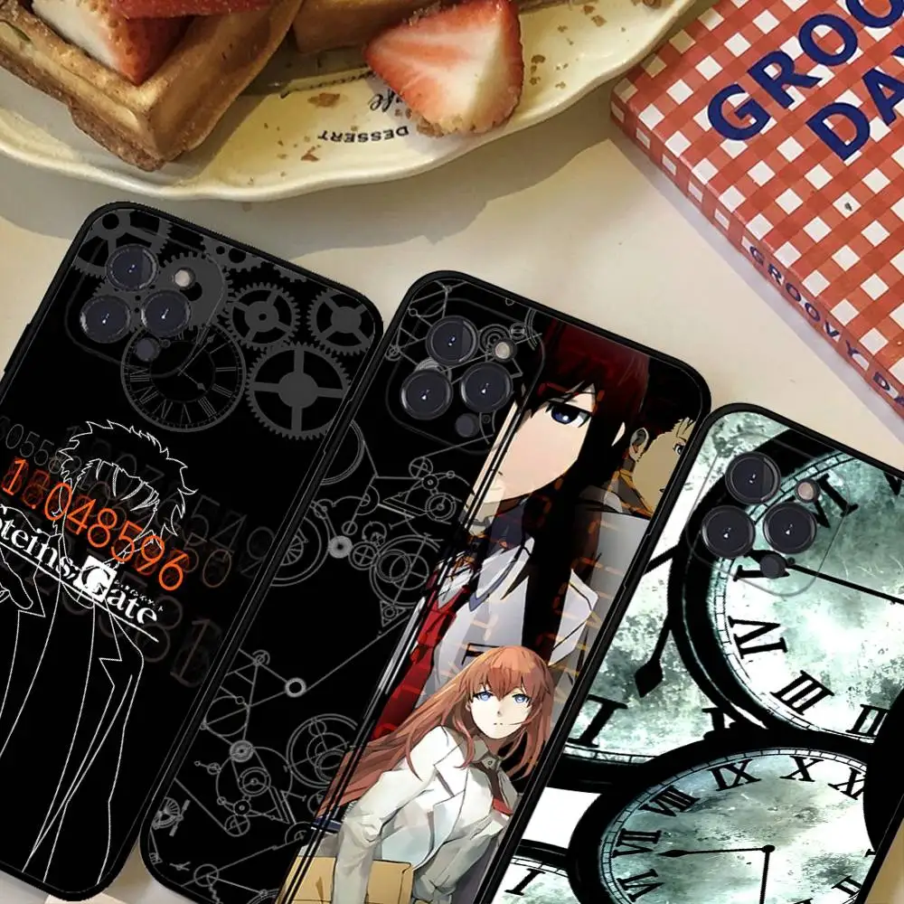 أنيمي ستينز بوابة جراب هاتف آيفون 16 15 14 11 12 13 Mini Pro XS ماكس غطاء 6 7 8 Plus X Funda Shell