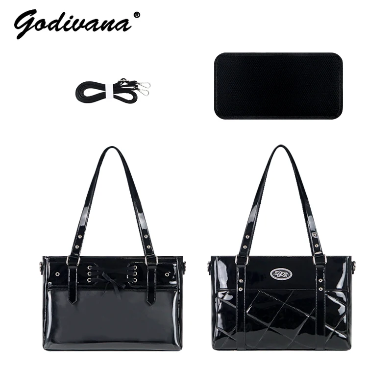 

Original Transparent Pain Bag Large Capacity Daily Commute Shoulder Bag for Women Sweet Cool Portable Tote Handbags