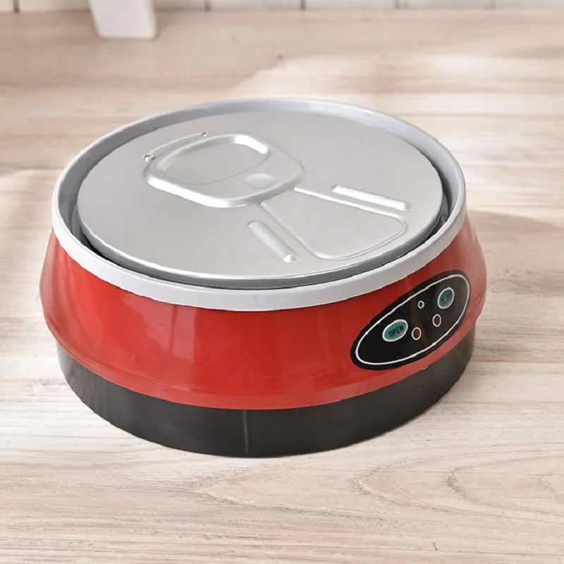 JOYLOVE Stainless Steel Round Cola Cans Fashion Household Living Room Automatic Induction Electronic Smart Trash Can Furnitures