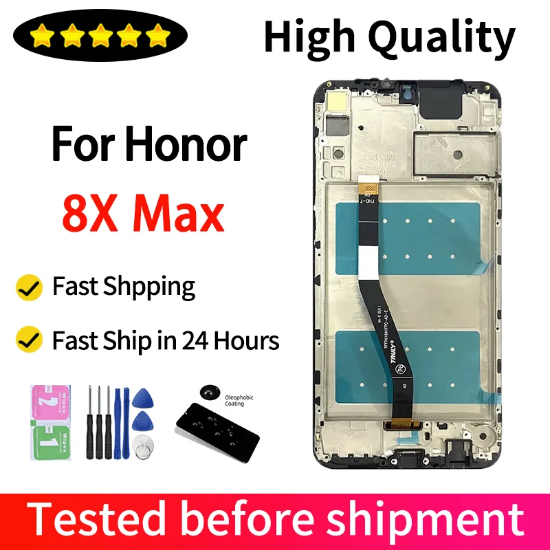 Pop Y Max ARS-L22 Экран дисплея для Honor 8X Max ARE-AL00 ЖК-дисплей с дигитайзером сенсорного экрана в сборе для Huawei Enjoy Max ЖК-дисплей Pop Y Max ARS-L22 Экран дисплея для Honor 8X Max ARE-AL00 ЖК-дисплей с дигитайзером сенсорного экрана в сборе для Huawei Enjoy Max ЖК-дисплей