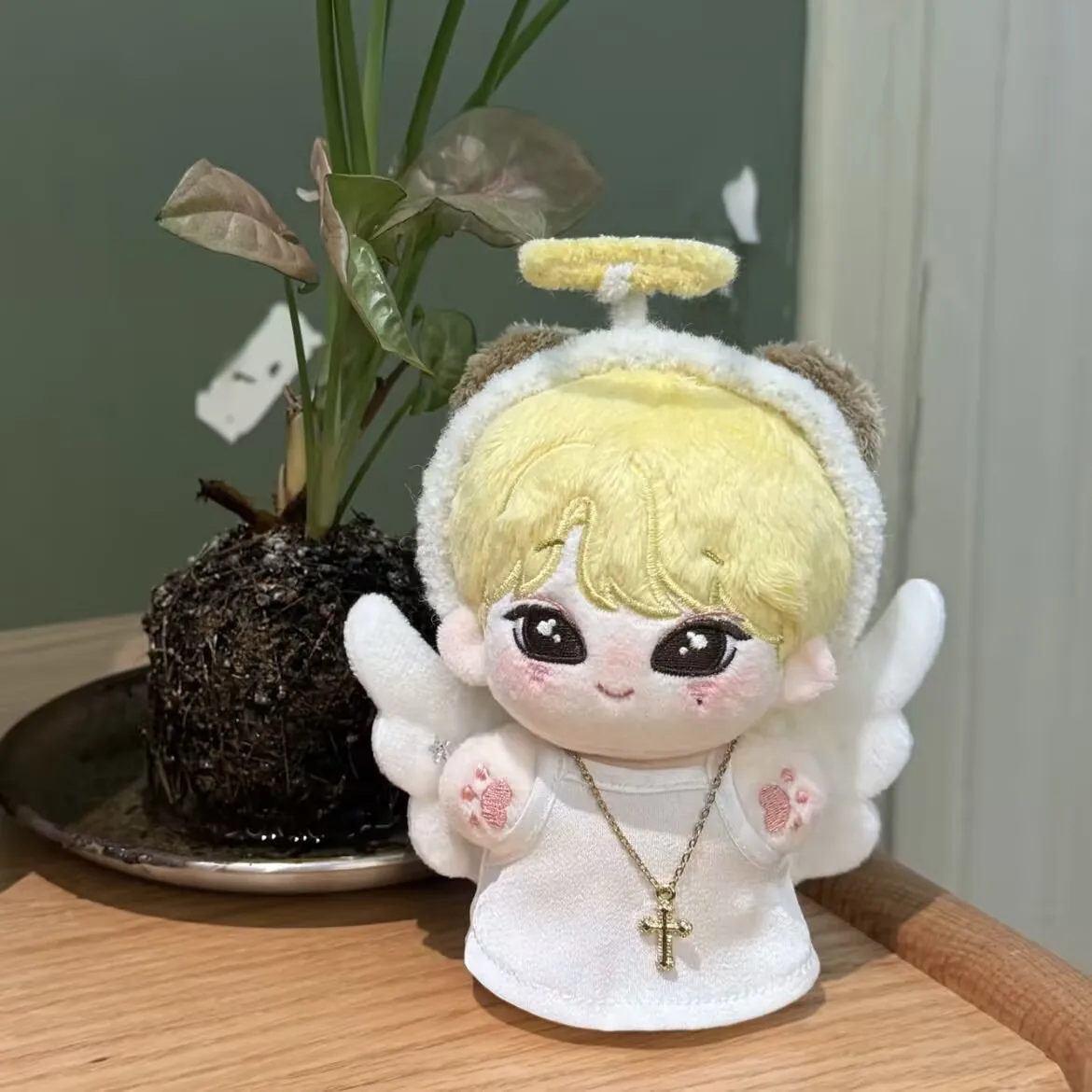 新しい10cm「リトルエンジェル」かわいいアクセサリー服シリーズ綿人形10cmセットスターベビードレス