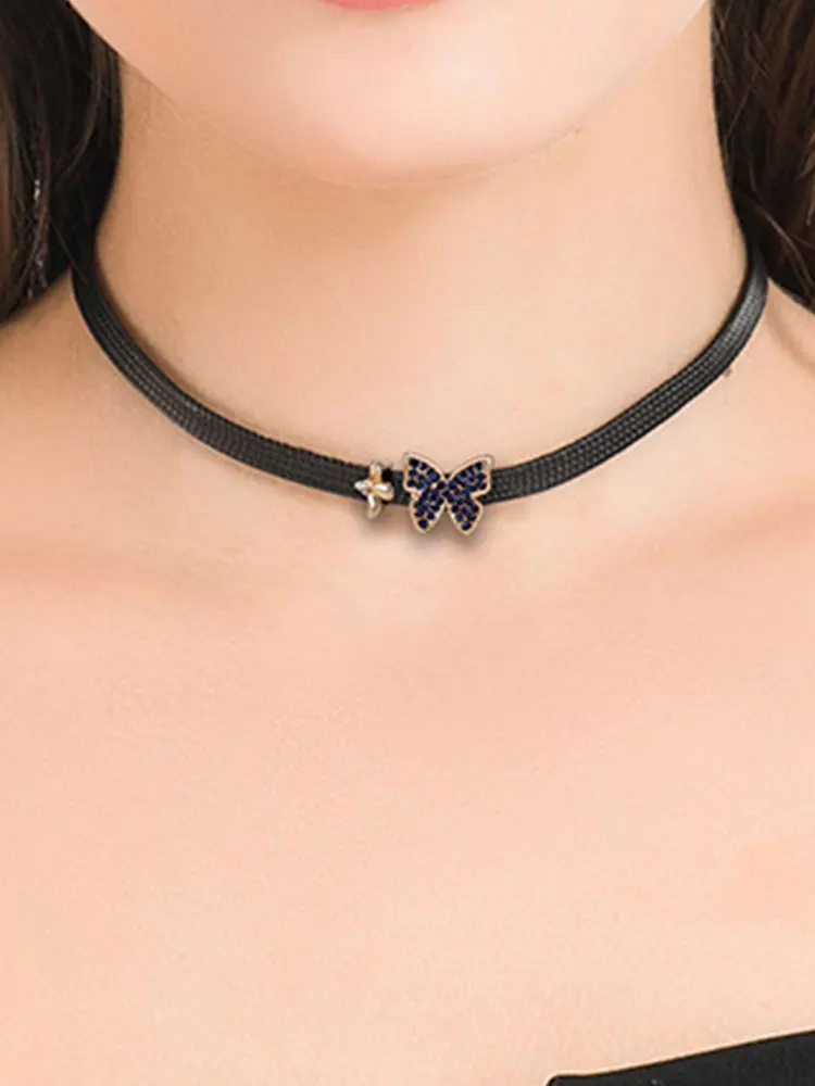 sexy lingerie accessories Butterfly collar necklace adjustable collarbone chain cosplay Stage performance fashion sex suit