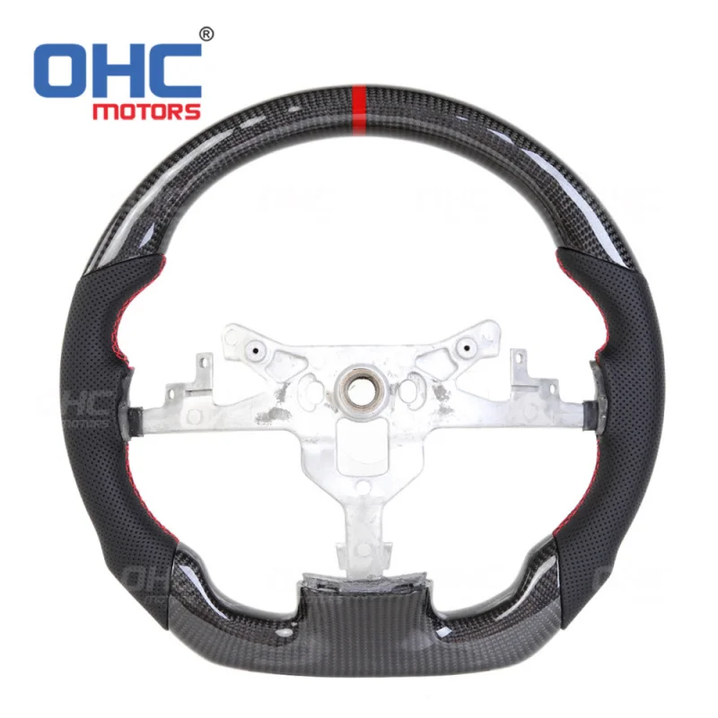For Chevrolet Corvette C6 14-18 car carbon fiber steering wheel titanium plate