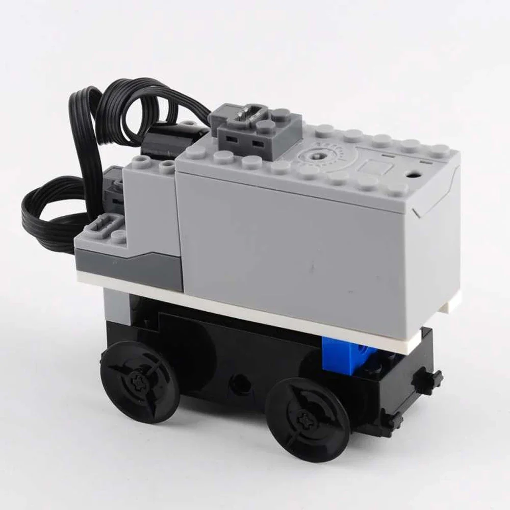 Juego de Motor de tren MOC, Kit de ladrillos de Control remoto de velocidad IR, caja de batería AAA, bloques de construcción de alta tecnología 88002 88000 funciones de energía