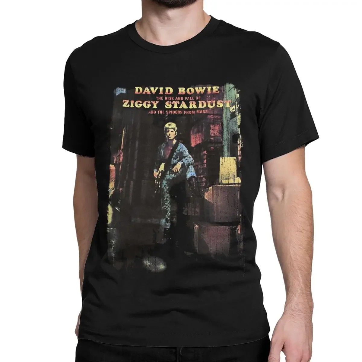 English Singer Actor Men Women's T Shirts Davids Star Bowied Vintage Tees Short Sleeve Crew Neck T-Shirt Cotton Gift Clothing