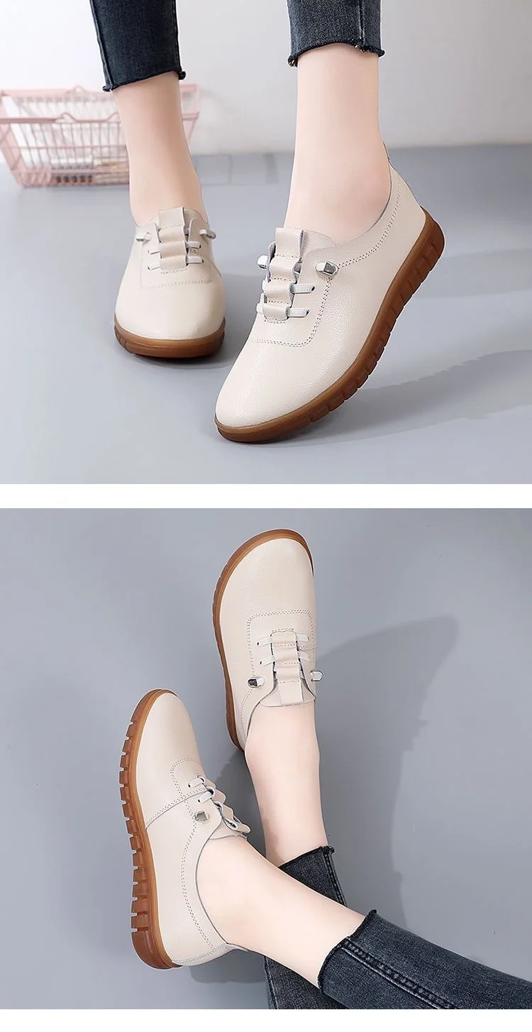 Bequeme und nicht ermüdende Sportschuhe für Damen in Weiß für Frühling und Herbst, Reise- und Freizeitschuhe mit weicher Sohle für Frauen. – Detail 11