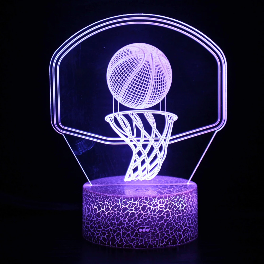 Nighdn Basketball Night Light LED Lamp Bedside Table for Home Decoration Bedroom Birthday Christmas Gift for Kids Boys Teen