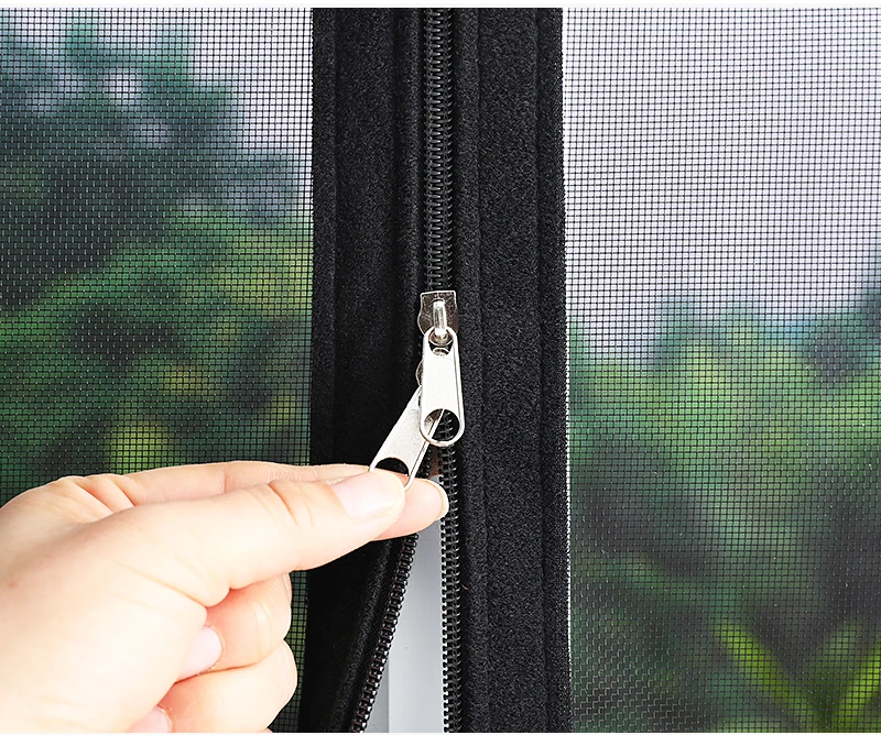 Maßgefertigte Größe, selbstklebendes Reißverschluss-Moskitonetz, Moskitonetz gegen Mücken, Fensternetz gegen Mücken, Tür- und Fensternetz. – Detail 9