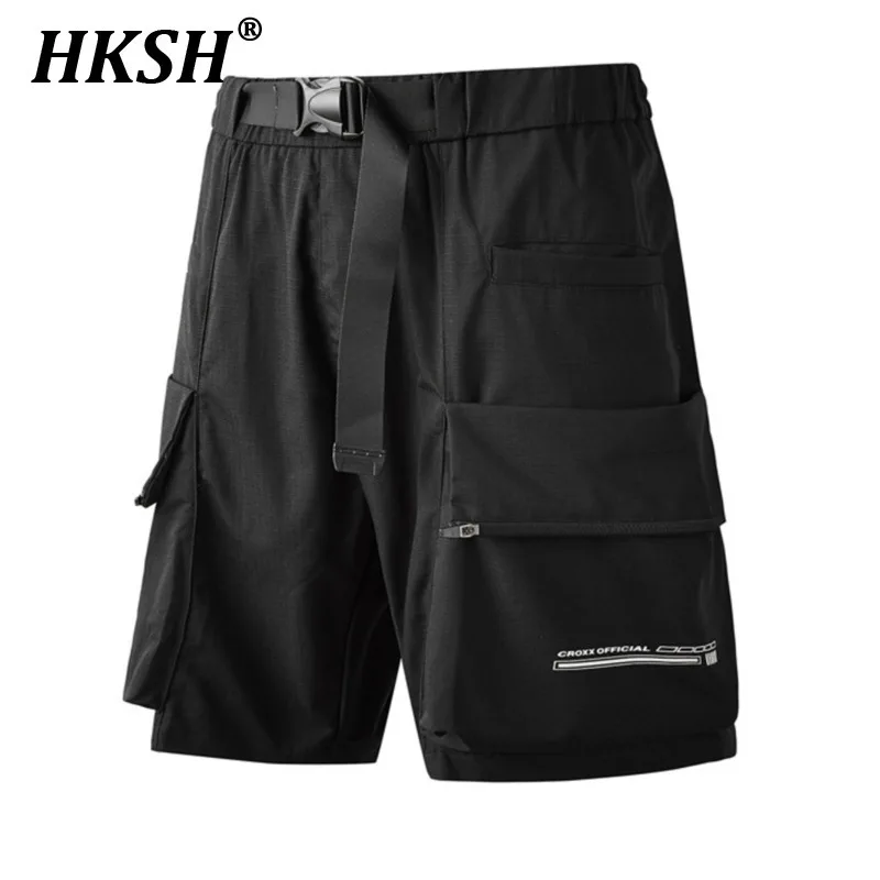

HKSH Летние новые мужские шорты в японском стиле сафари High Street Chic Свободные шорты Повседневные уличные карманы Половина длинные брюки Ins HK5813