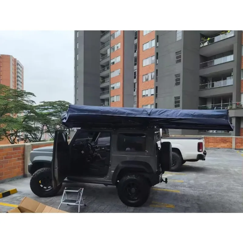 Wholesale off-road camping 600D Oxford fabric 2.0 meters radius 270 degrees car side canopy Rtt tent box roof tent roof tent