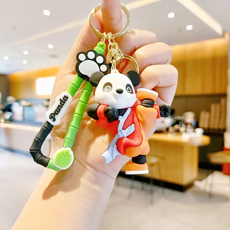 New Kung Fu Panda Key Chain Creative Bestie Backpack Pendant Car Key Chain Graduation Season Gift