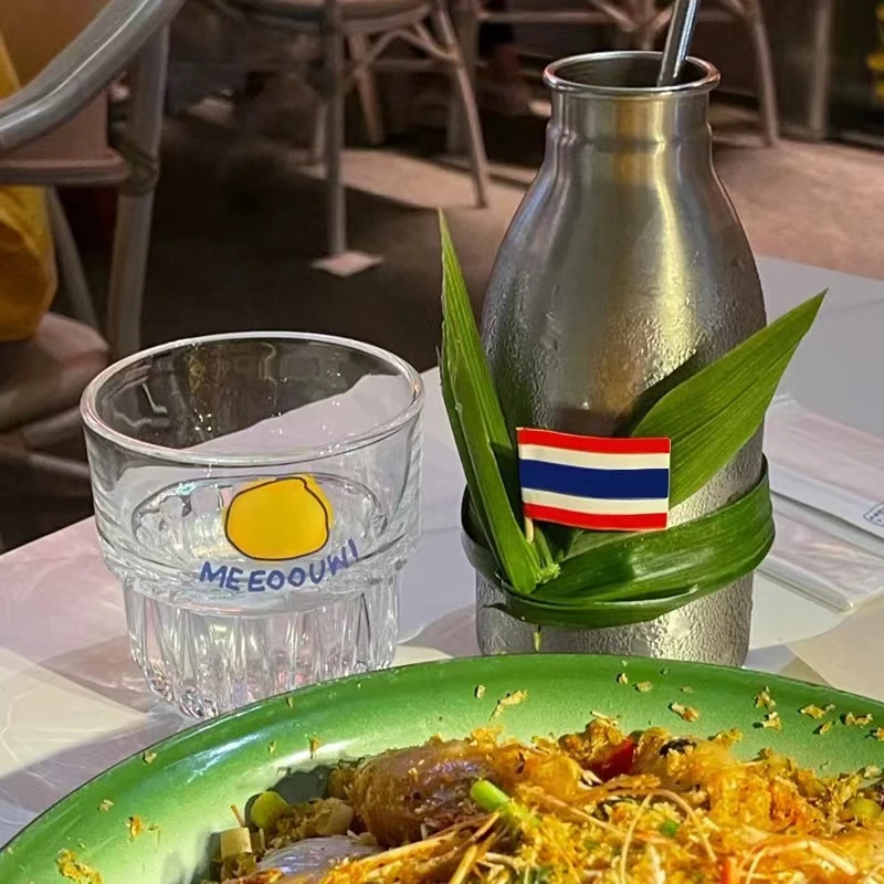 100pcs Paper Flag Toothpick Disposable Fruit Pick Cake Cocktail Decorated with Multi-national Flag Flower Wine Stick