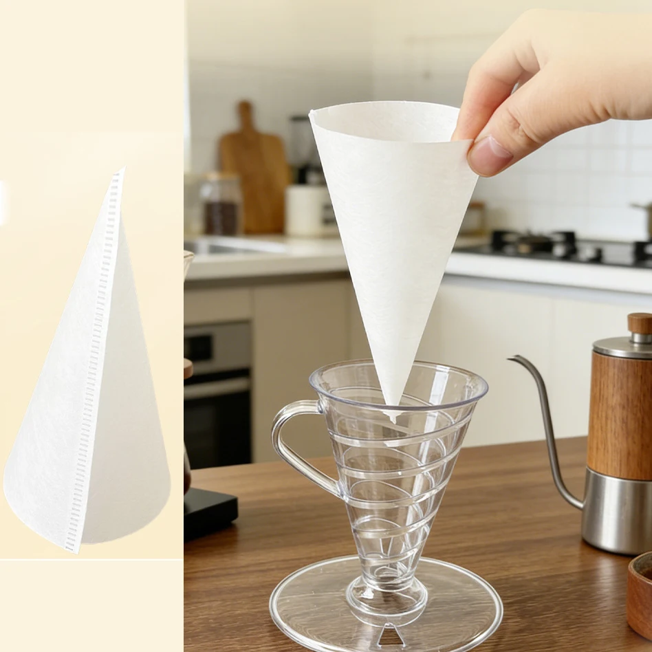 V30 Coffee Filters, 20 Count Cone Coffee Filters For V30 Coffee Dripper, V30 Paper Coffee Filter for Pour Over Drip Coffee Maker