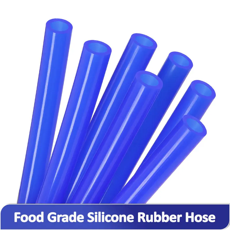 1-10m Food Grade Blue Silicone Rubber Hose Diameter 0.5/1/2/4/5/6/7/8/9/10/11/12/14/16/18/20/25/32mm Flexible Silicone Tube