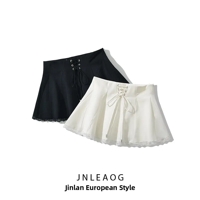 JNLEAOG Autumn New Women's Casual Versatile  Skirt irt Design Sense Faionable f-length Skirts Busin Polyester