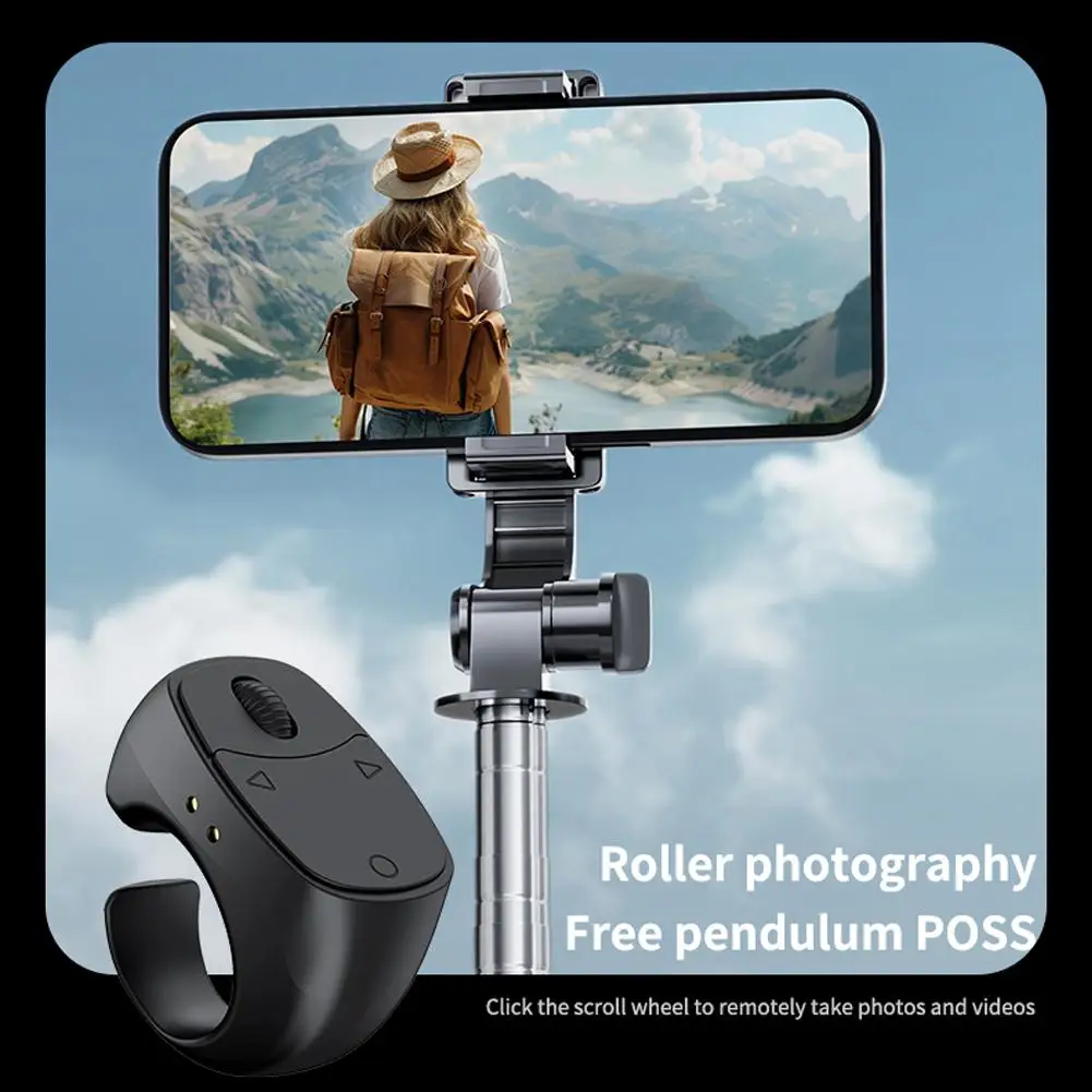 Rechargeable Bluetooth Wireless Page Turner Clicker Controller Smart Ring Remote Control Phone Holder Kit For Selfie Video