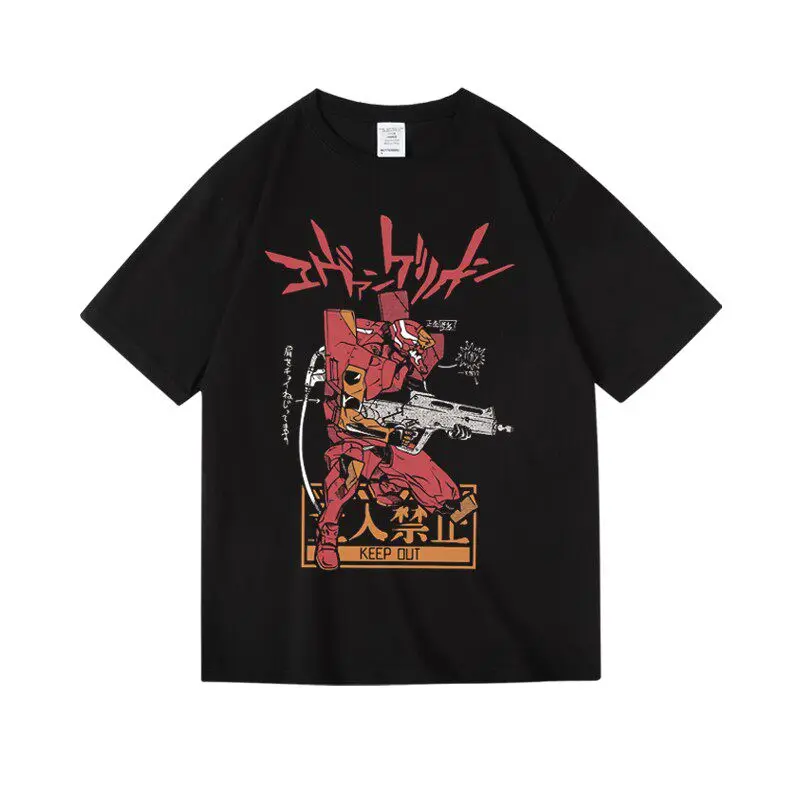 Neon Genesis Evangelion 2026 Summer Unisex Black T - Shirt Front Eva - 01 Graphic Anime Streetwear Casual Wear Otaku Gift - view 3