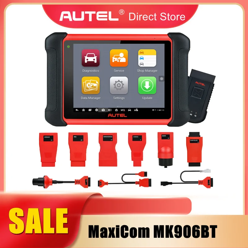 Autel MaxiCOM MK906BT Full System Auto Diagnostic Tool with ECU Coding OBD2 Scanner with Bluetooth VCI Upgrad Version of MS906BT