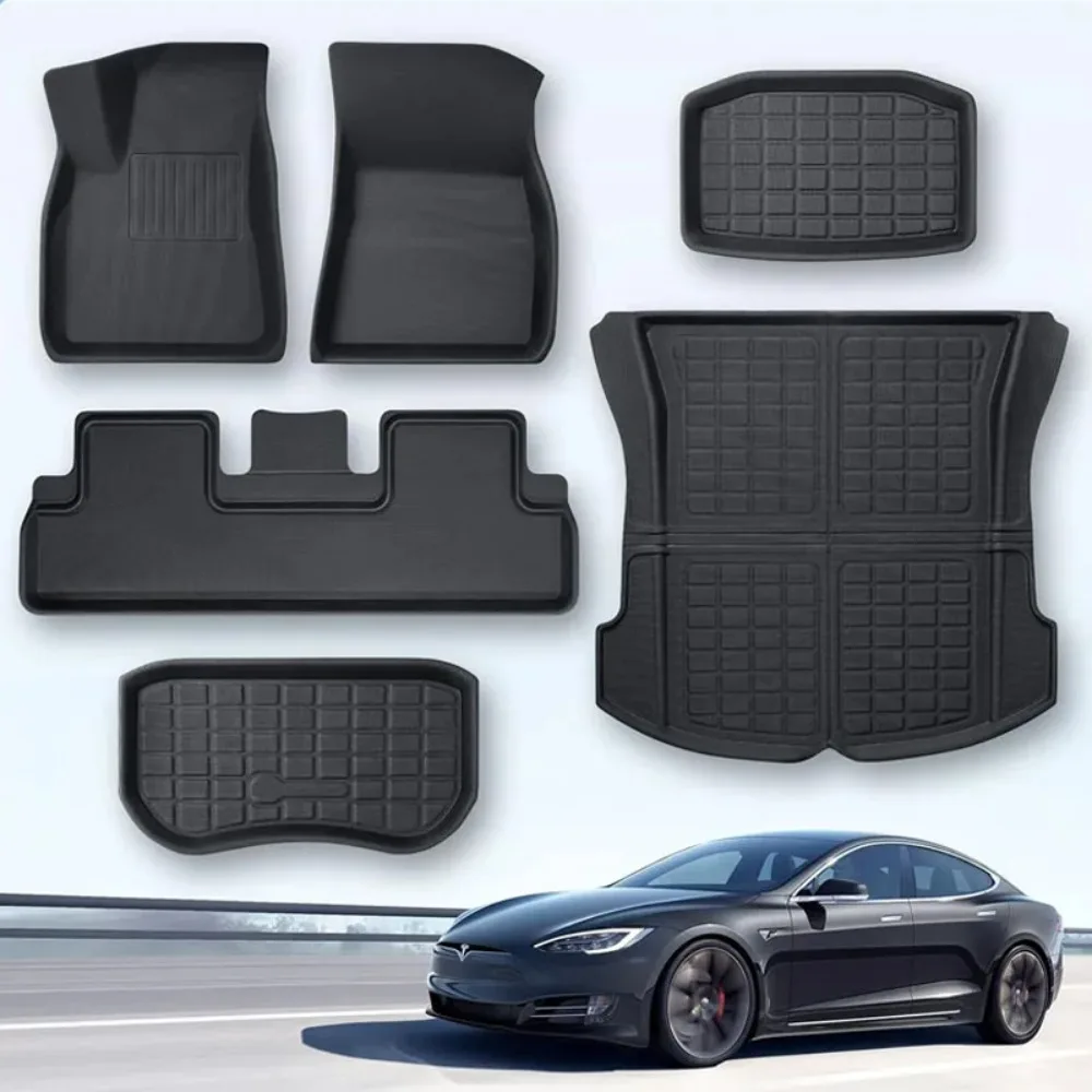 

Car Floor Mats TPE Suitcases Luggage Protection Mat For Tesla Model 3 Model Y 2021 2022 2023 Waterproof Interior Accessories