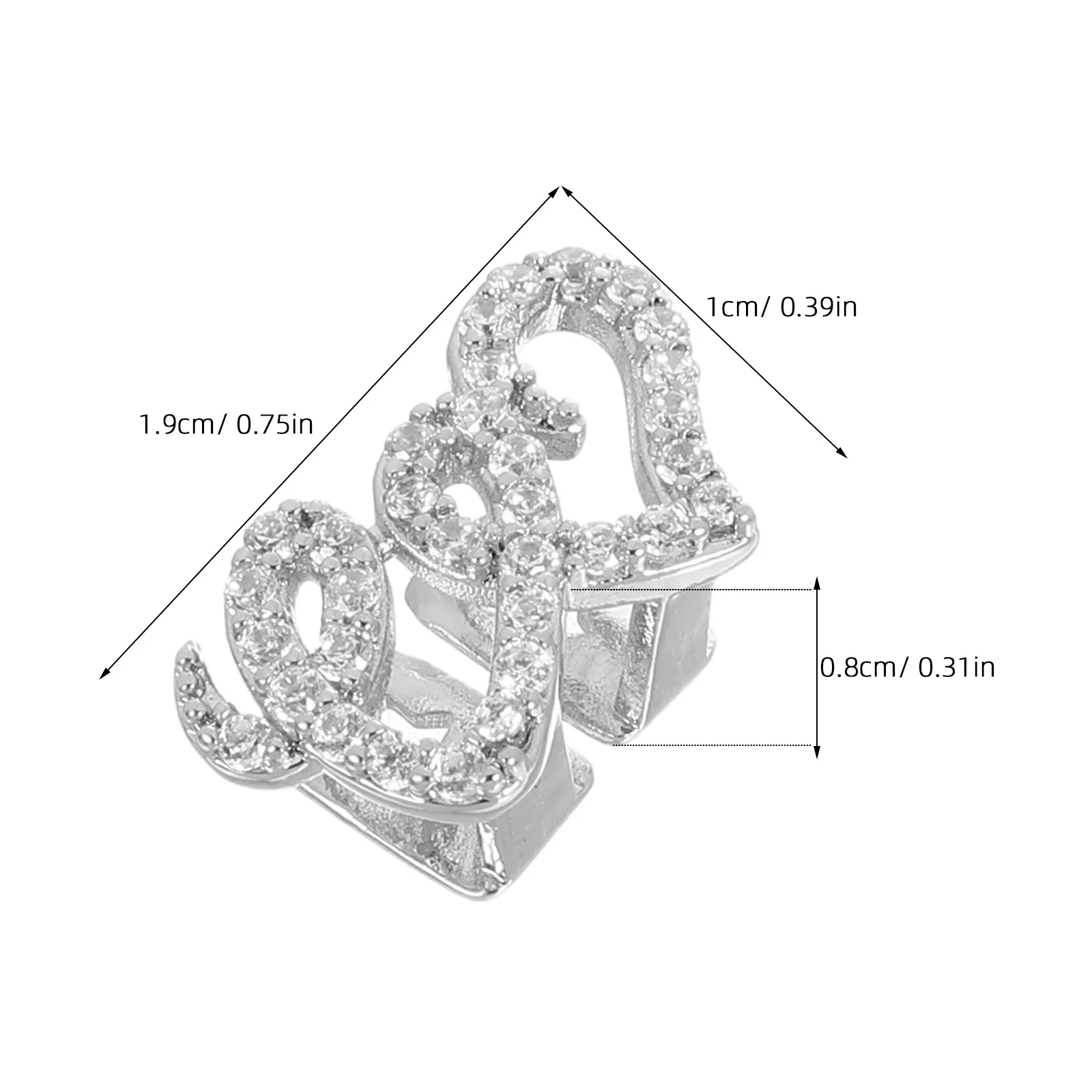 أعلى الأسنان قبعة الشواية مزدوجة القلب تصميم تألق حجر الراين الفم شواء مجموعة ل الهيب هوب نمط مجوهرات الرجال النساء حزب الحسنات #5