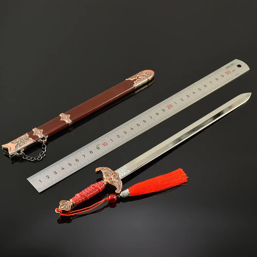 Figura de Naraka Bladepoint de 30cm, periféricos de juego, espada de caballero, juguete revestido, espada decorativa, artesanía de Metal, colecciones de modelos, regalo