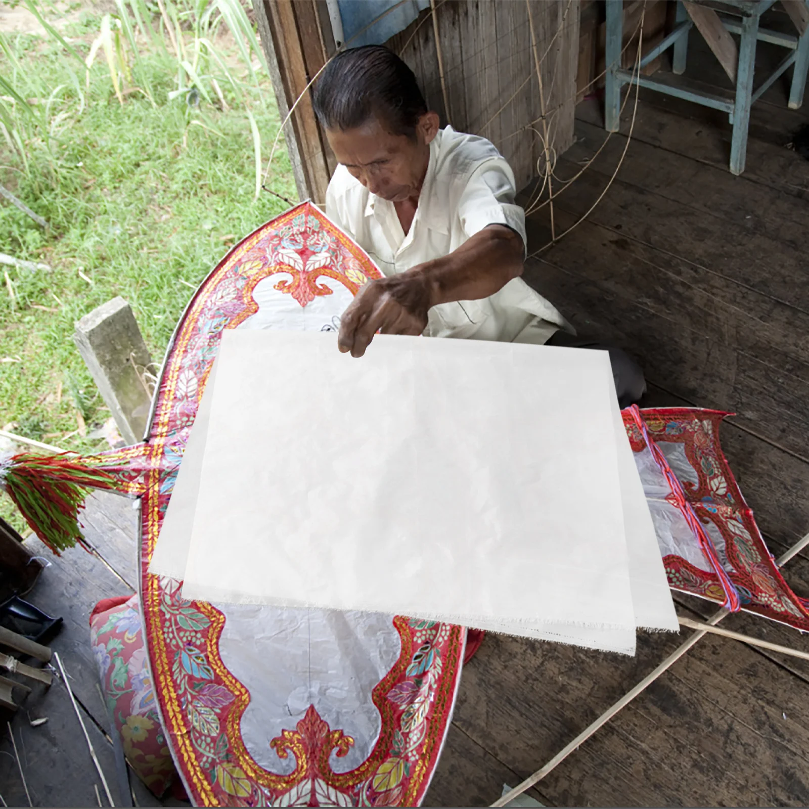 Complete DIY Kite Making Kit Kids Bamboo Doek Craft Materialen Duurzaam voor Outdoor Activiteiten Schoolprojecten Creatieve Vliegers