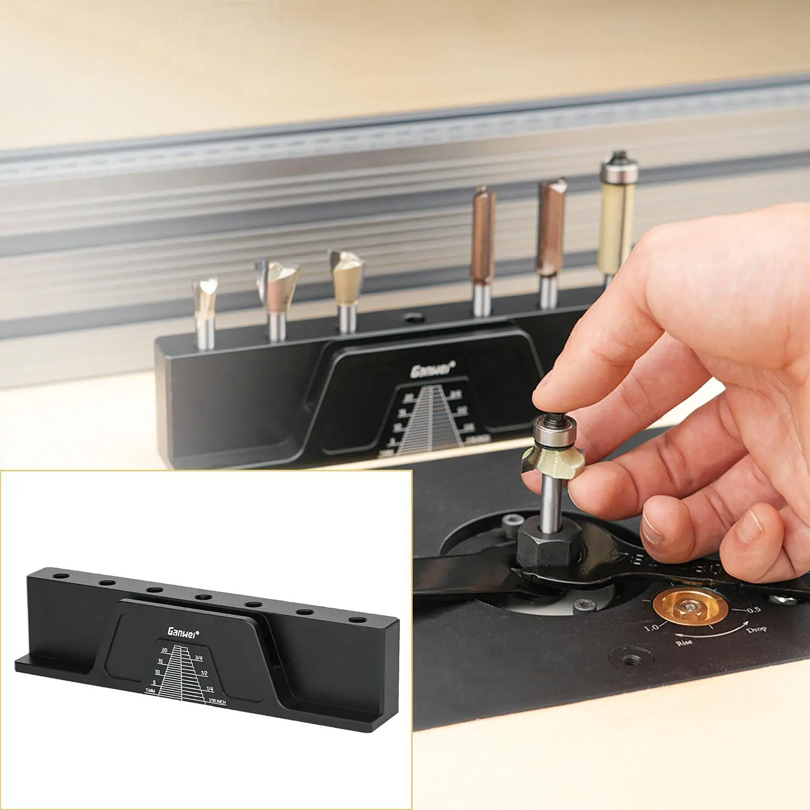 

Подставка для хранения фрез, держатель деталей инструмента, прочный профессиональный компактный аксессуар, 7-отверстий, органайзер для гаечных ключей