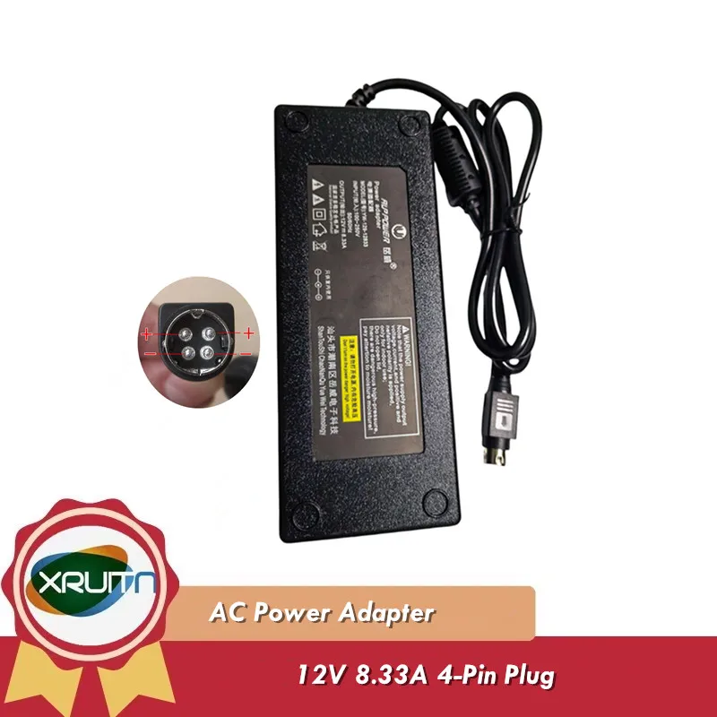 12V 8.33A 4-Pin Adapter for Synology NAS DS918 Plus DS916 DS415+ DS414 EA11011D-120 Power DS718+ DS920+ DS418 DS409 DS415 DS413j