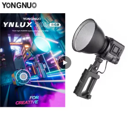 

YONGNUO YNLUX100RGB 2000-10000k LED Video Light Photography Lighting Portable Handheld Live Fill Light Bowens Mount