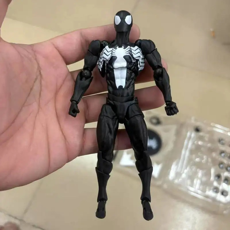 2025 alta calidad K medio K vecino negro simbionte Spider Man traje de batalla de veneno negro conjunto colección móvil estatuilla regalo