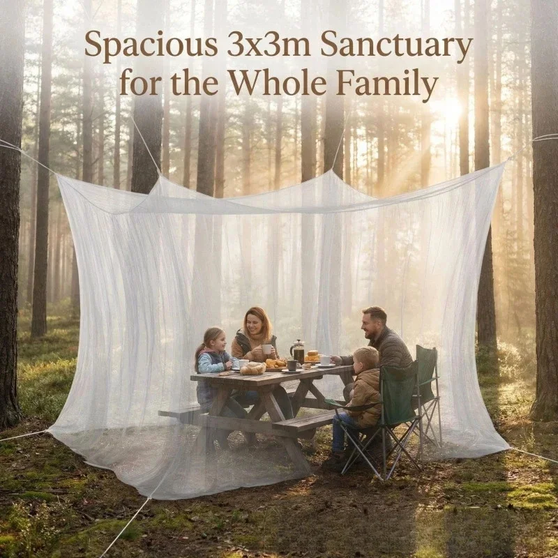 Extra Large Single Door Durable Breathable Mosquito Net Insect Bird Proof Mesh For Backyard Patio Gazebo Summer Camping Party