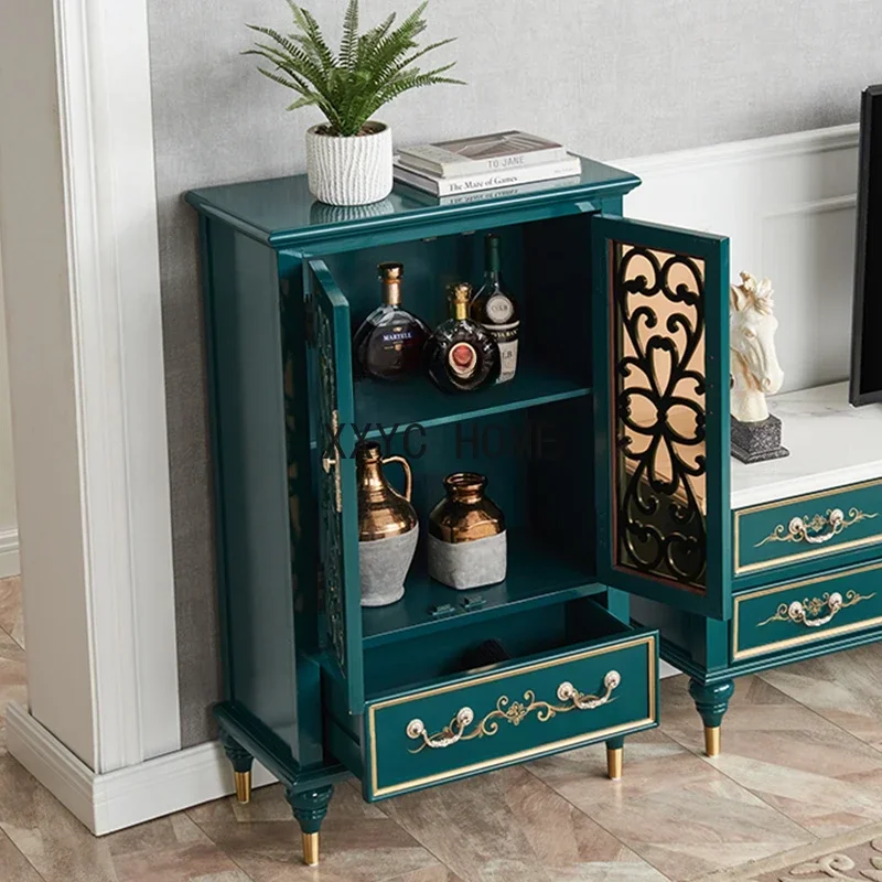 ضوء غرفة المعيشة الفاخرة باب مزدوج مبرد النبيذ خزانة الشاي خزانة الحائط خزانة التلفزيون المنزلية خزانة جانبية