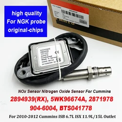 For Cummins ISB 6.7L ISX 11.9/15L Outlet NOx Sensor 2894939 5WK96674A 2894939RX Nitrogen Oxygen For NGK Probe 904-6004 BTS041778