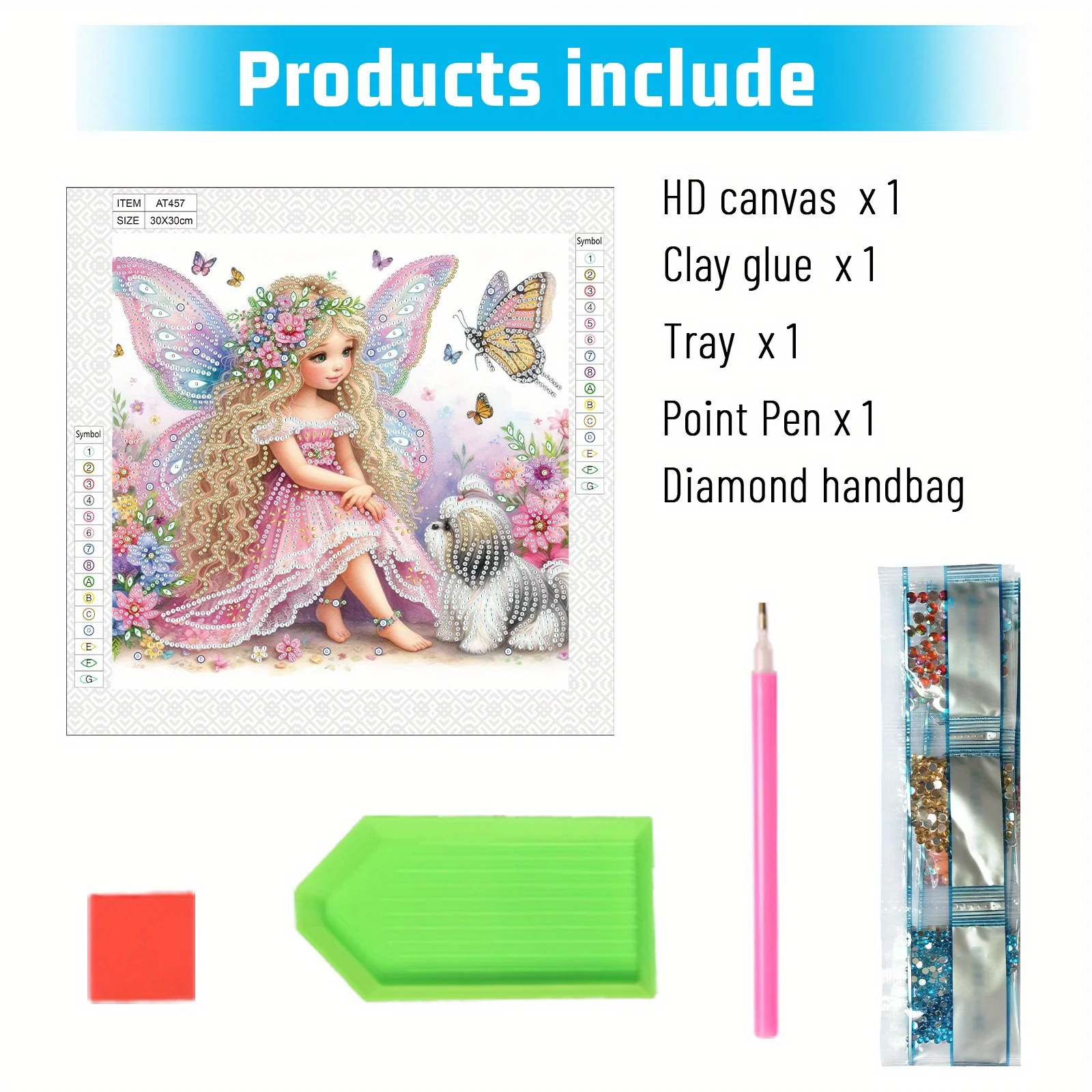 DIY flower fairy 5D Special Shape Diamond Art Kits for Beginners, Diamond Art Painting Kits for Home Wall Decoration Gift