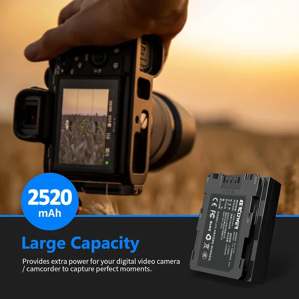 2520mAh NP-FZ100 Battery for Sony Camera A7III A7IV A7C FX3 FX30 A9 A6600 A6700 ZV-E1 ZV-E10 II A9S A7RV NPFZ100 Dual Charger