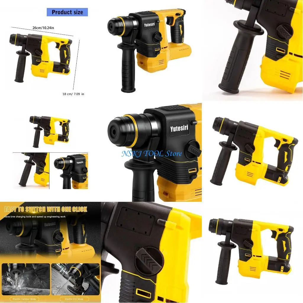 L8rc bürstenlesses elektrische Rotarys Hammer Beton schnurloser Perkussion Bohrmaschine Tool