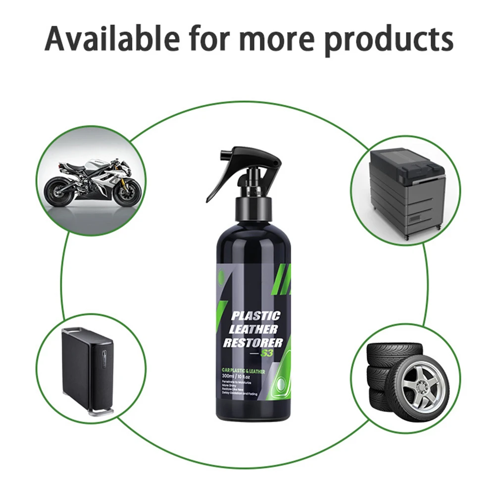 

2pcs Refurbishment Coating Agent Car Plastic Restorer Water Based Deep Penetration Cleaning Maintenance Kit Long