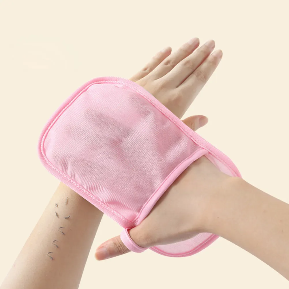4pcs Cotton-Polyester Bath Mitt Set – Gentle Exfoliating Reusable Shower Washcloths for Body Scrub