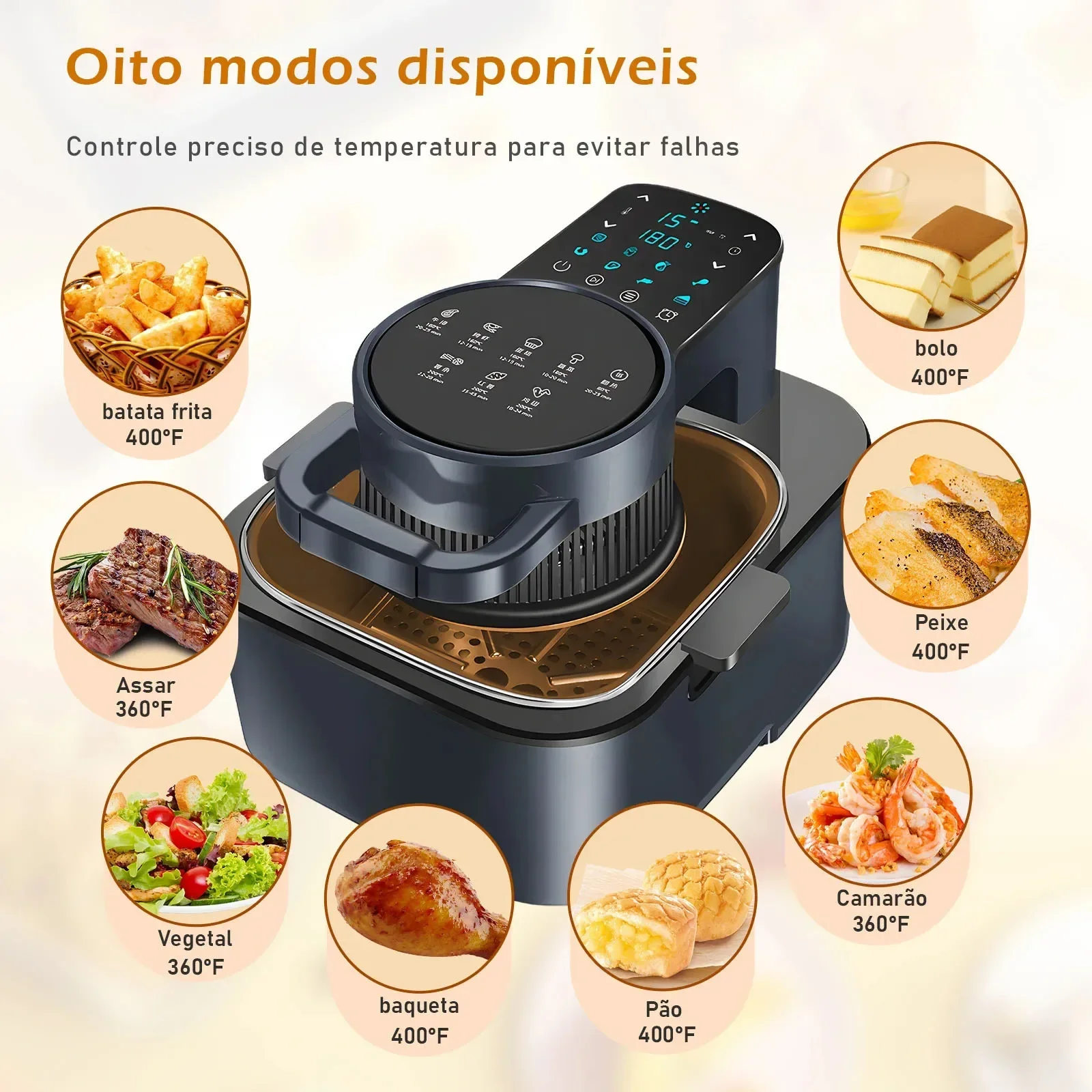 Visual Air Fryer Home Intelligent Large-Capacity Non stick pot Automatic Air Fryer Without Oil Intelligent Oven Integrated