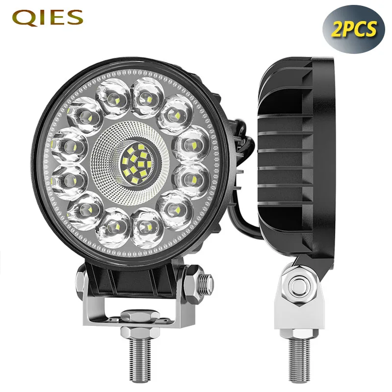 

4 Inch 54W Floodlight Lights Work Light Truck High And Low Beam Headlights Excavator Harvester Off-road Roof Lighting Lamp 2pcs