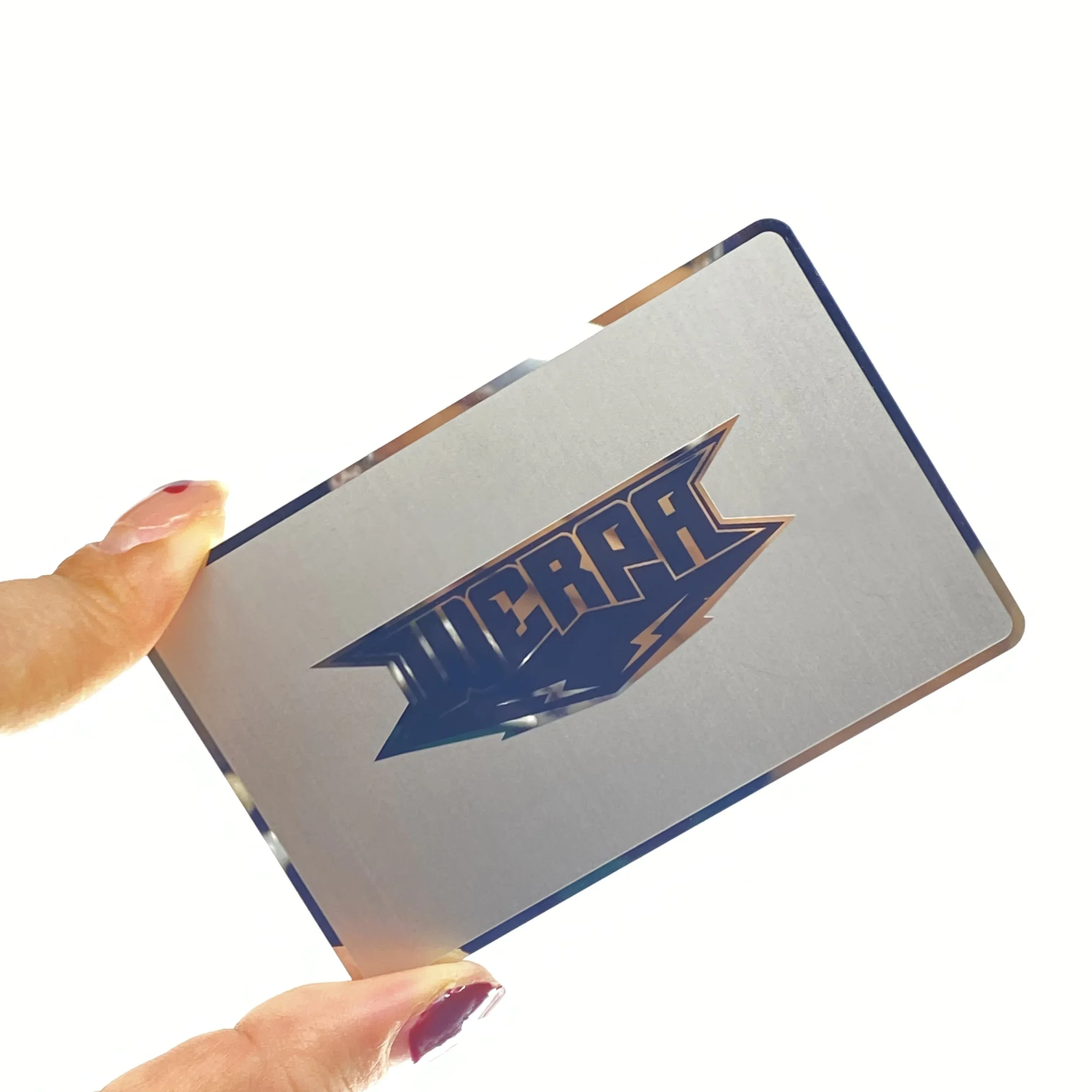 Biglietti da visita di lusso Biglietto da visita in metallo Nfc da 0,8 mm con codice QR