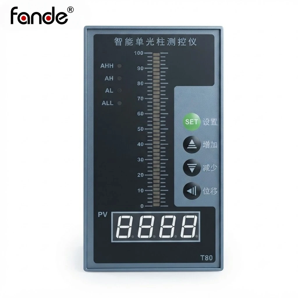 Digital Controller Level Pressure Temperature 4 Relay Alarm 4-20mA RS485 Measurement Indicator T80 for Water Tank Pump System
