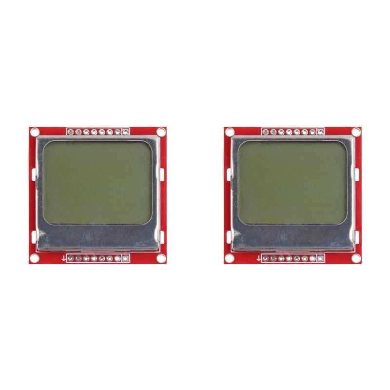 ABJF-2X RED Board 84X48 5110 LCD-Modul mit Hintergrundbeleuchtung mit Adapter PCB LCD5110