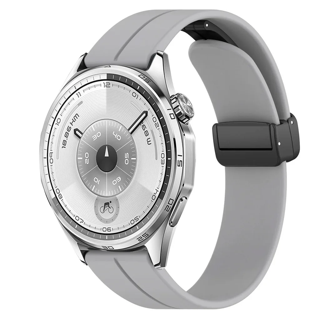 22/20mm Silikon Sportarmband für Huawei Uhr 5 GT6-5-4 Pro 46mm Magnetschnalle Armband für Samsung Galaxy Uhr 7 6 5 4 Band