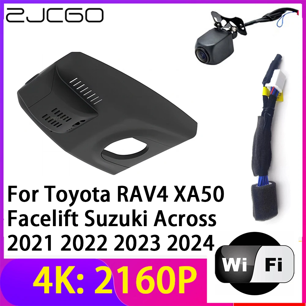 

ZJCGO 4K 2160P Dash Cam Car DVR Camera 2 Lens Recorder Wifi Night Vision for Toyota RAV4 XA50 Facelift Suzuki Across 2021~2024